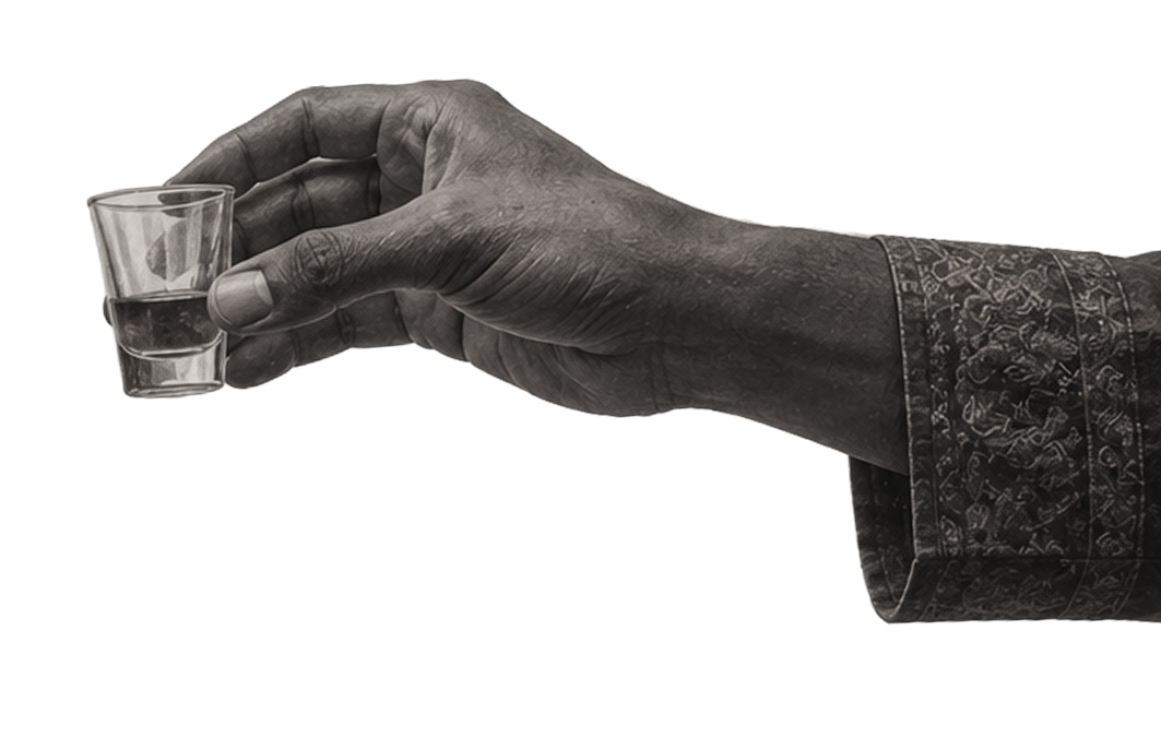 Hand holding glass